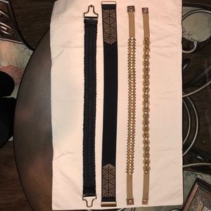 A Lot of 4 Elasticized Belts - Size S/M & M/L.